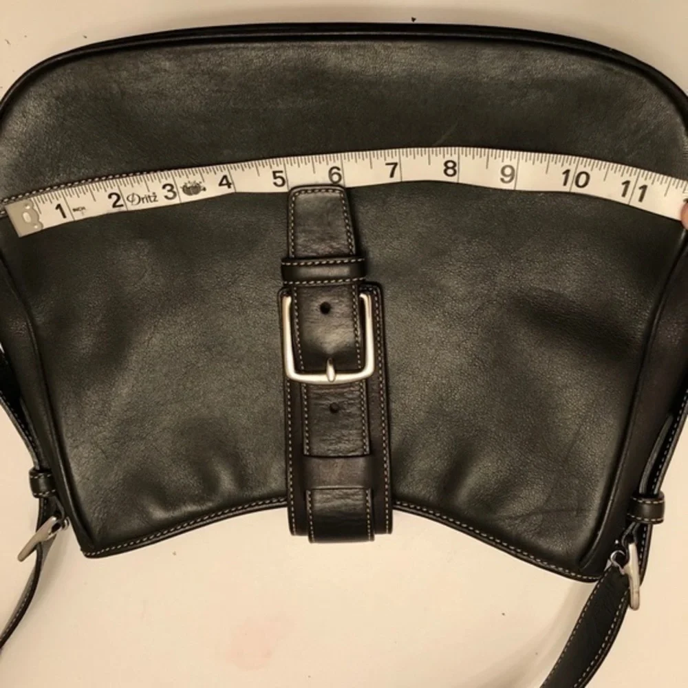 Coach black leather Hampton shoulder bag purse